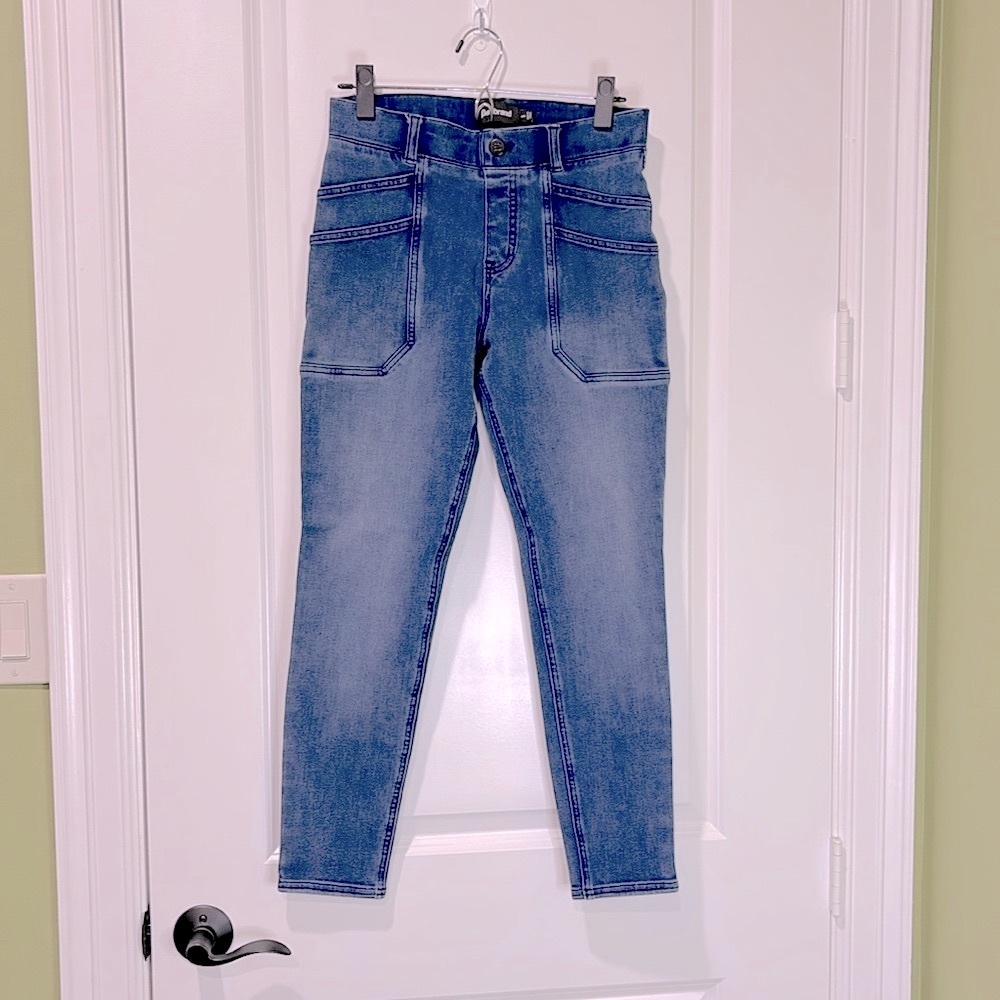 BetaBrand Pull On Stretch Blue Denim Jeans Size Small